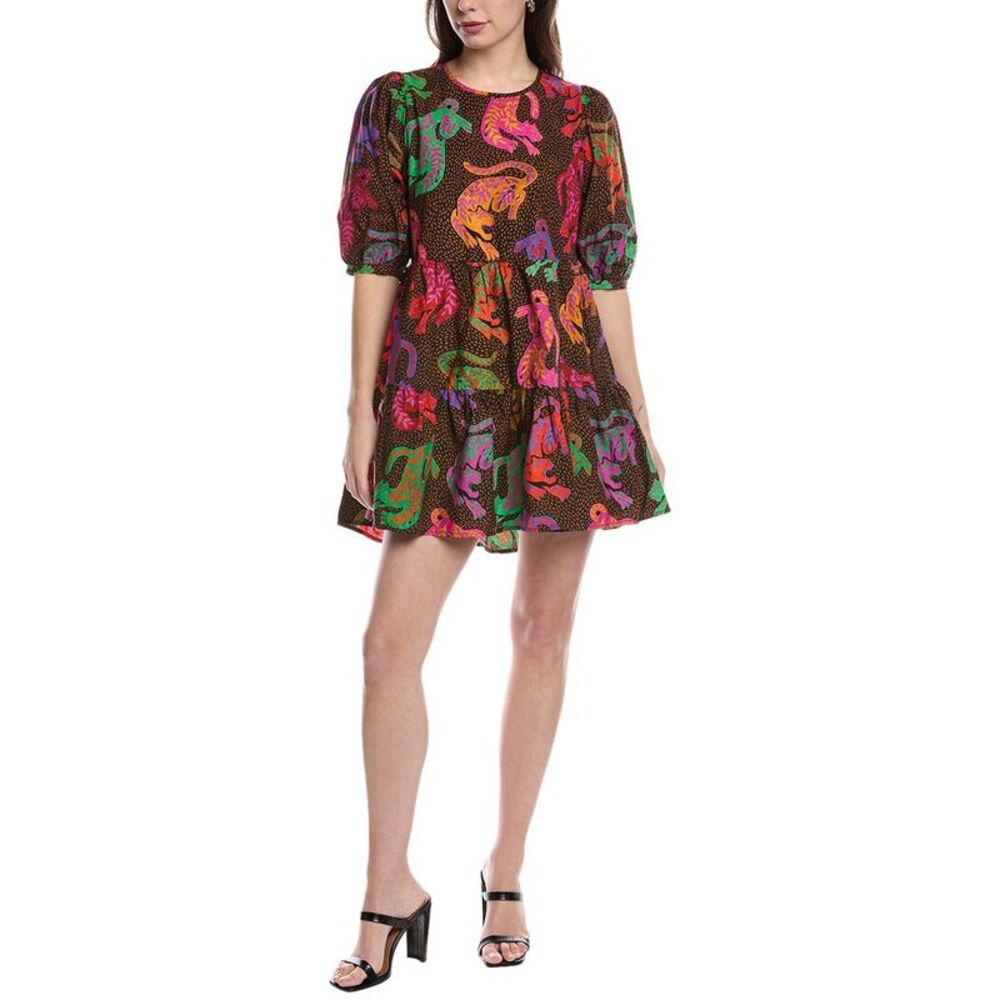 Farm Rio Womens Leopard Mini Dres